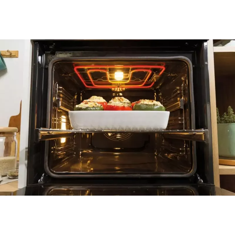Piekarnik elektryczny do zabudowy Gorenje BSA6737E15BG — 77 l, czarny, zegar cyfrowy, konwekcja, grill, funkcja pizzy
