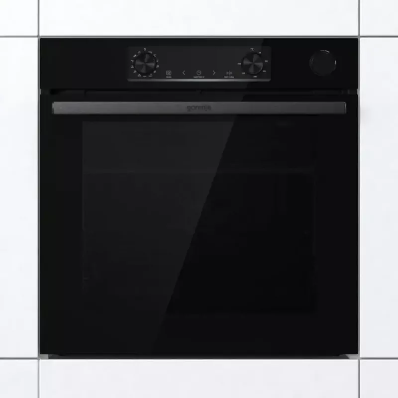 Piekarnik elektryczny do zabudowy Gorenje BSA6737E15BG — 77 l, czarny, zegar cyfrowy, konwekcja, grill, funkcja pizzy