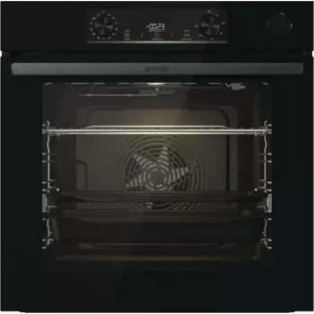 Piekarnik elektryczny do zabudowy Gorenje BSA6737E15BG — 77 l, czarny, zegar cyfrowy, konwekcja, grill, funkcja pizzy