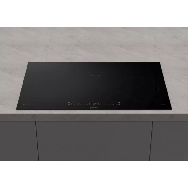 Płyta indukcyjna Gorenje GI8432BSCWF, czarna, do zabudowy, 60 cm, strefowa płyta indukcyjna, szkło-ceramika, 4 strefy