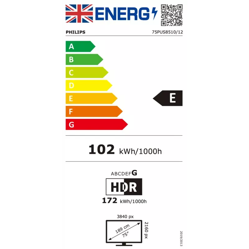 Philips 75PUS8510 190.5 cm (75 cali) 4K Ultra HD Smart TV Wi-Fi Czarny
