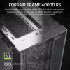 Obudowa PC CORSAIR FRAME 4000D RS Midi Tower Biała — ATX, szkło hartowane, 3 wentylatory 120 mm z przodu, obsługa chłodnic 360/240/140 mm