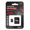 Karta pamięci microSDXC ADATA 256 GB AUSDX256GUI3V30SHA2-RA1 UHS-I Class 10 V30 (odczyt 100 MB/s, zapis 80 MB/s) z adapterem SD