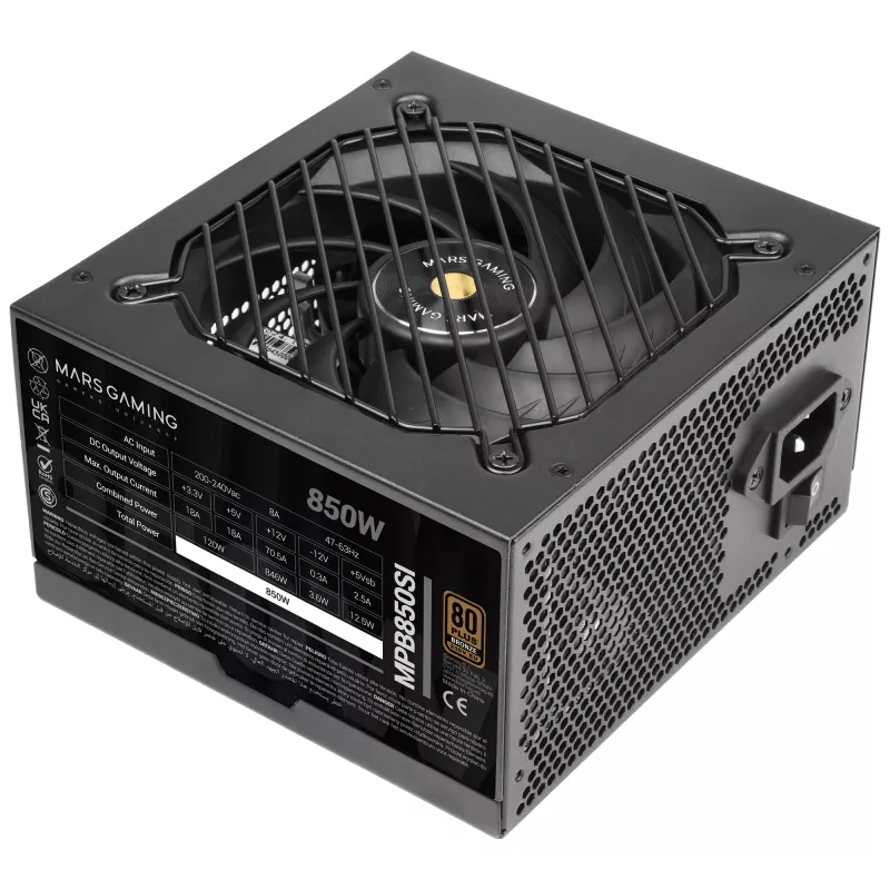 Mars Gaming MPB850SI zasilacz 850 W 24-pin ATX ATX Czarny