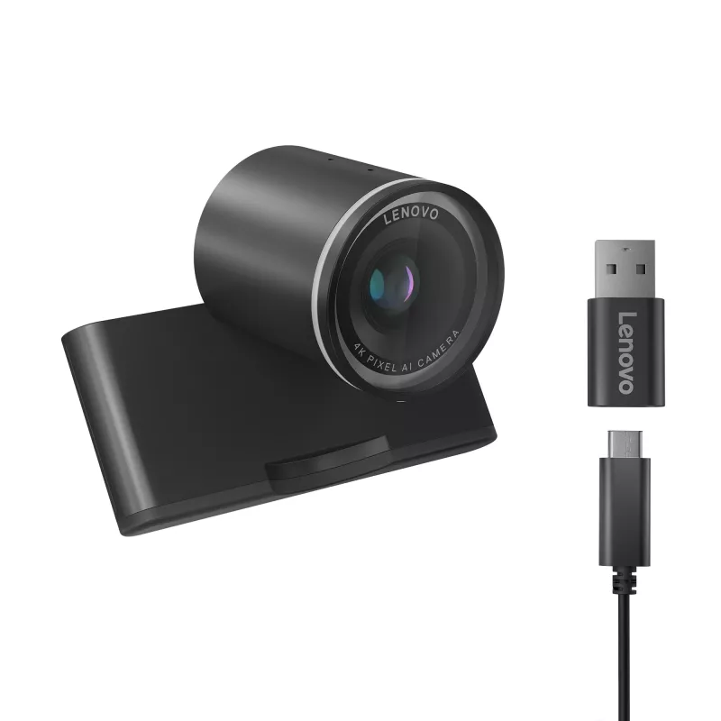 Kamera internetowa Lenovo 4XC1Q25246 8 MP 1920 x 1080 pikseli USB-C Czarny