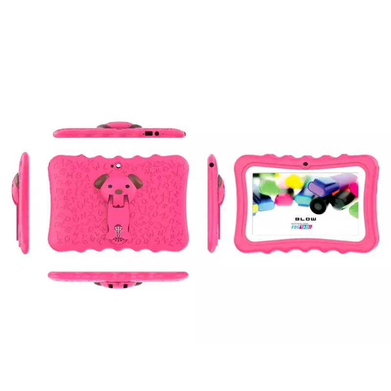 Tablet BLOW KidsTAB7 V2, 7" 1280x800, A133 1,5 GHz, 4 GB RAM, 32 GB, Android 14, z etui, różowy