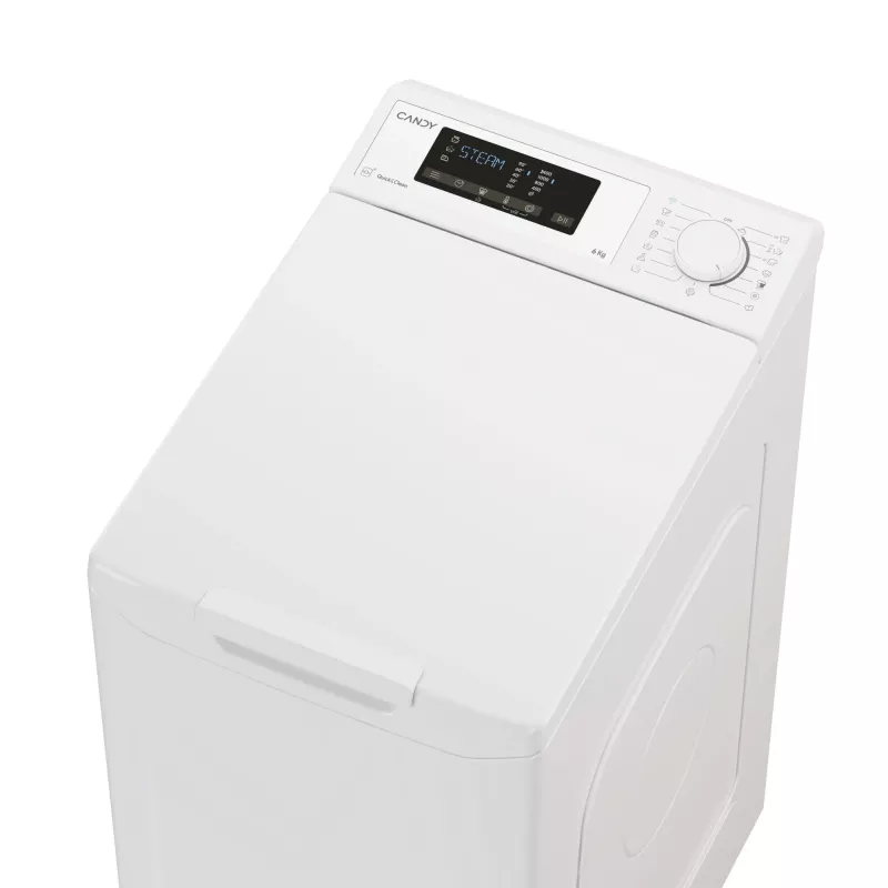 Pralka Candy TCAS265D3-S ładowana od góry 6 kg 1200 obr./min biała