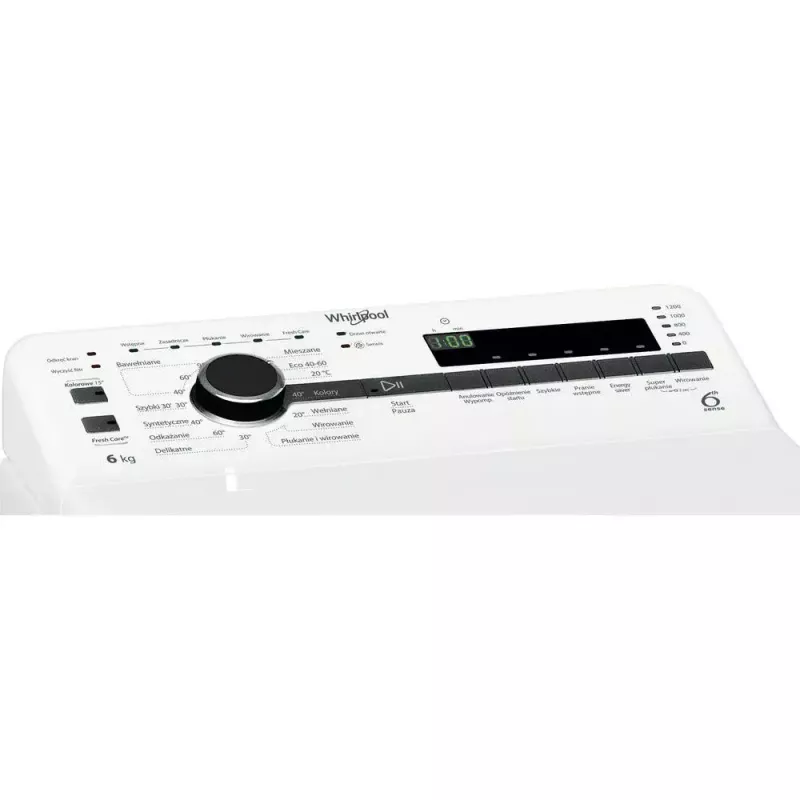 Whirlpool NTDLR 6240SS PL/N pralka ładowana od góry 6 kg 1151 obr./min Biała