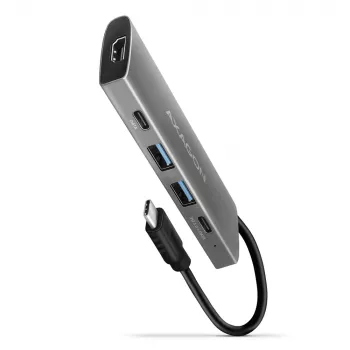 Axagon HMC-5G21 hub USB 10Gbps, 2x USB-A, 2x USB-C, HDMI 4k/30Hz, PD 60W, kabel USB-C