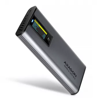 Axagon EEM2-SD2 USB-C 10Gbps - obudowa DISPLAY dla M.2 NVMe i SATA SSD