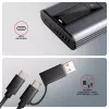 Axagon EEM2-SD2 USB-C 10Gbps - obudowa DISPLAY dla M.2 NVMe i SATA SSD