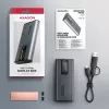 Axagon EEM2-SD2 USB-C 10Gbps - obudowa DISPLAY dla M.2 NVMe i SATA SSD
