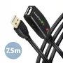 Axagon ADR-207 przewód wzmacniający USB 7,5 m USB 2.0 Czarny