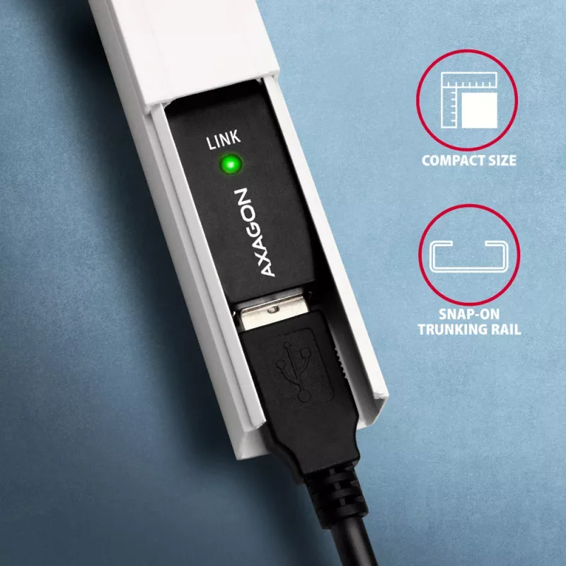 Axagon ADR-207 przewód wzmacniający USB 7,5 m USB 2.0 Czarny