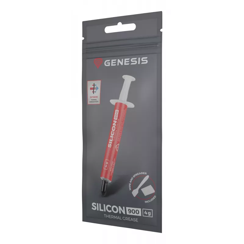 GENESIS Silicon 900, Pasta termoprzewodząca, Szary, 250 °C, -50 °C, 12,8 W/m·K, 2,8 g/cm³