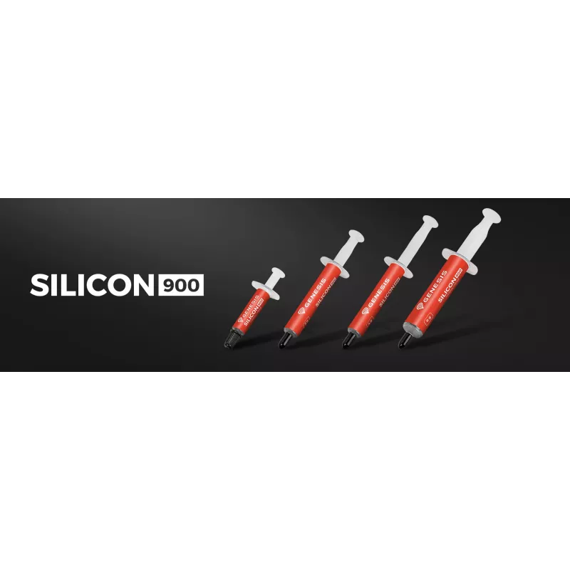 GENESIS Silicon 900, Pasta termoprzewodząca, Szary, 250 °C, -50 °C, 12,8 W/m·K, 2,8 g/cm³