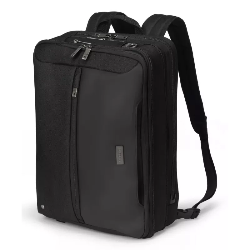 DICOTA Top Traveller Dual Five - etui na notebooka 14-16 cali - czarne / poliester z recyklingu PET 900D