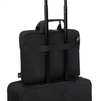 Teczka DICOTA D32172-RPET 14 cali Czarna z paskiem na ramię