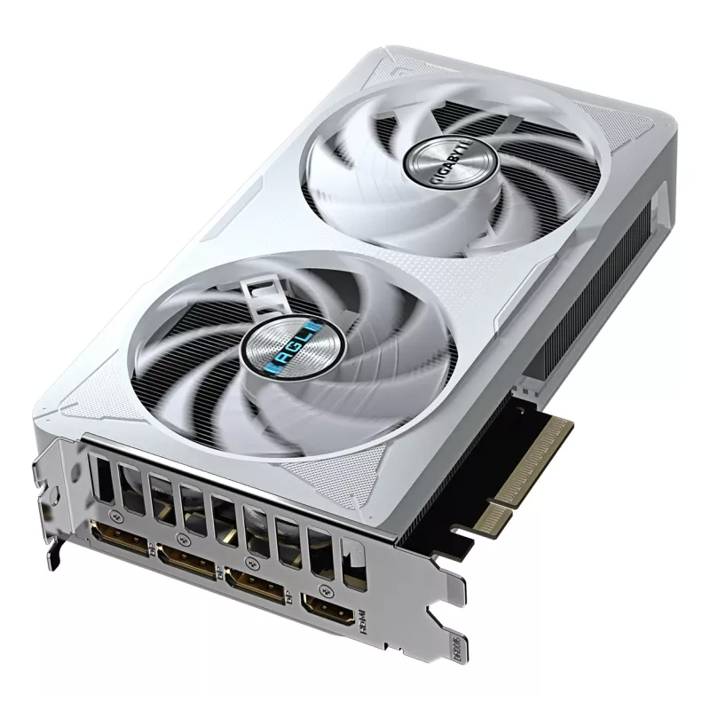 Karta graficzna GIGABYTE GeForce RTX 5060 EAGLE OC ICE 8G — 8 GB GDDR7, 128 bitów, PCI-E 5.0, taktowanie rdzenia 2550 MHz, 3 x DisplayPort, 1 x HDMI, GV-N5060EAGLEOC ICE-8GD