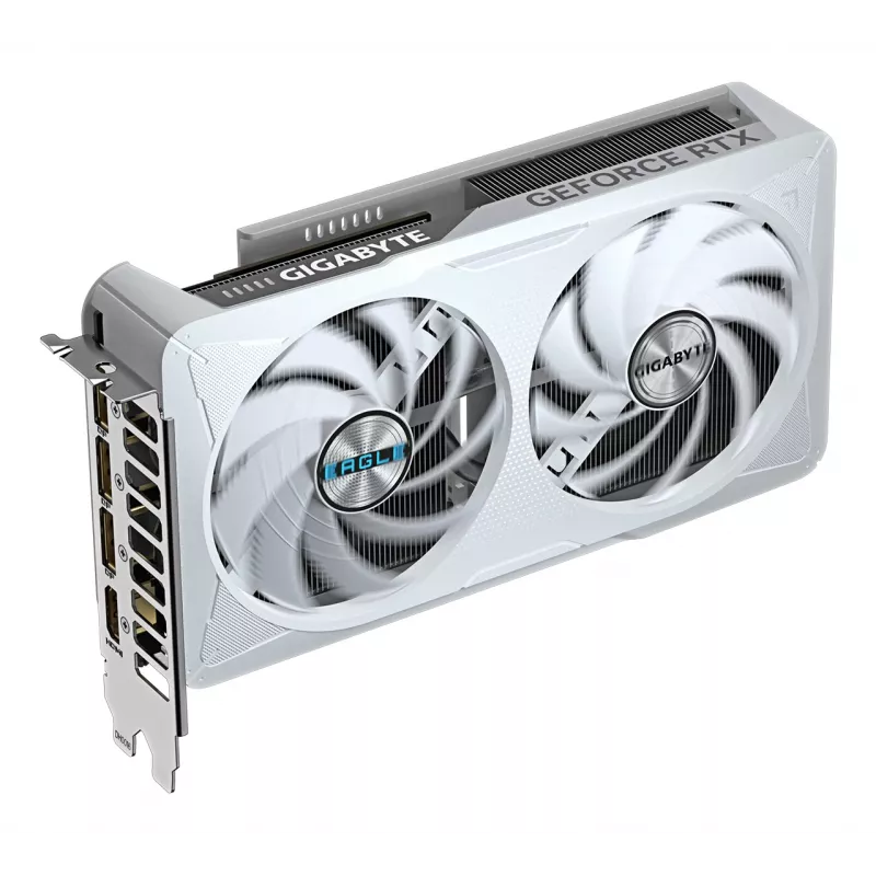 Karta graficzna GIGABYTE GeForce RTX 5060 EAGLE OC ICE 8G — 8 GB GDDR7, 128 bitów, PCI-E 5.0, taktowanie rdzenia 2550 MHz, 3 x DisplayPort, 1 x HDMI, GV-N5060EAGLEOC ICE-8GD
