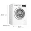 Pralka ładowana od przodu Bosch WAN2405MPL, 7 kg, 1200 obr./min, klasa energetyczna A, wyświetlacz LED, biała