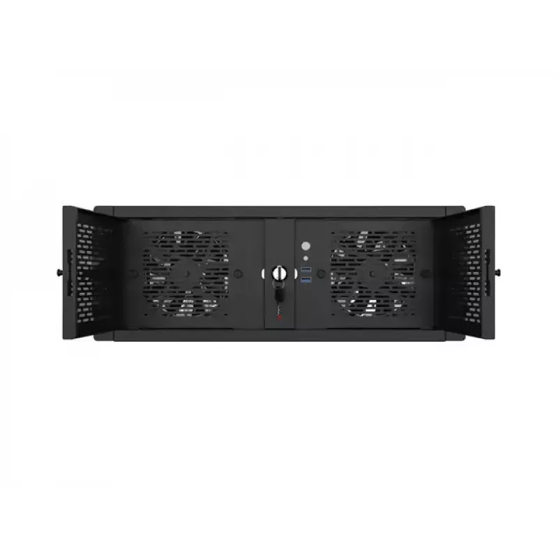 Obudowa rack Lanberg SC01-5204-12B 4U Czarna 5 Wentylatorów