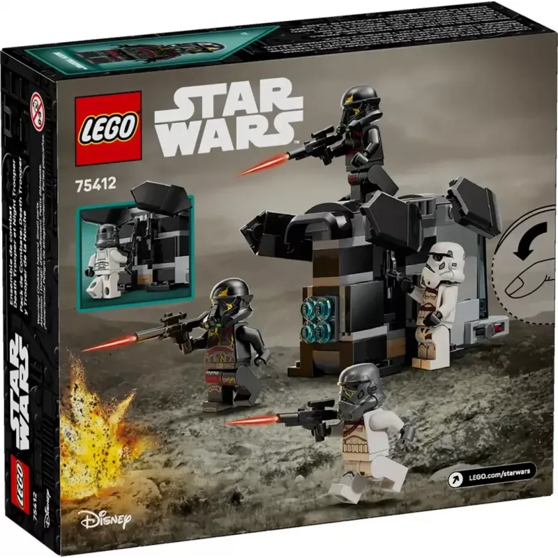 Klocki konstrukcyjne LEGO Star Wars zestaw 75412 Death Trooper Night Trooper, 119 elementów, 4 minifigurki, model 60×90×70 mm