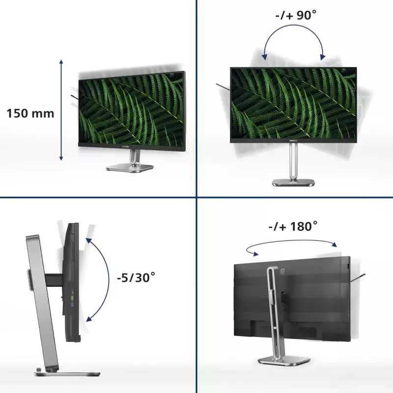 Monitor komputerowy Philips 5000 series 24B2G5200/00 60,5 cm (23,8 cala) 1920 x 1080 pikseli Full HD LCD Antracyt