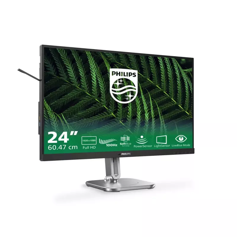 Monitor komputerowy Philips 5000 series 24B2G5200/00 60,5 cm (23,8 cala) 1920 x 1080 pikseli Full HD LCD Antracyt