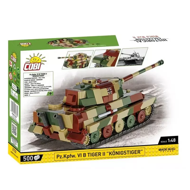 Plastikowy zestaw modelarski Cobi Pz.Kpfw. VI B Tiger II Königstiger w skali 1:35 (COBI-2732)