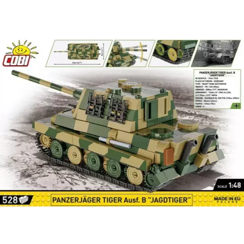 Zestaw modelu do sklejania Cobi Panzerjäger Tiger Ausf. B Jagdtiger w skali 1:35