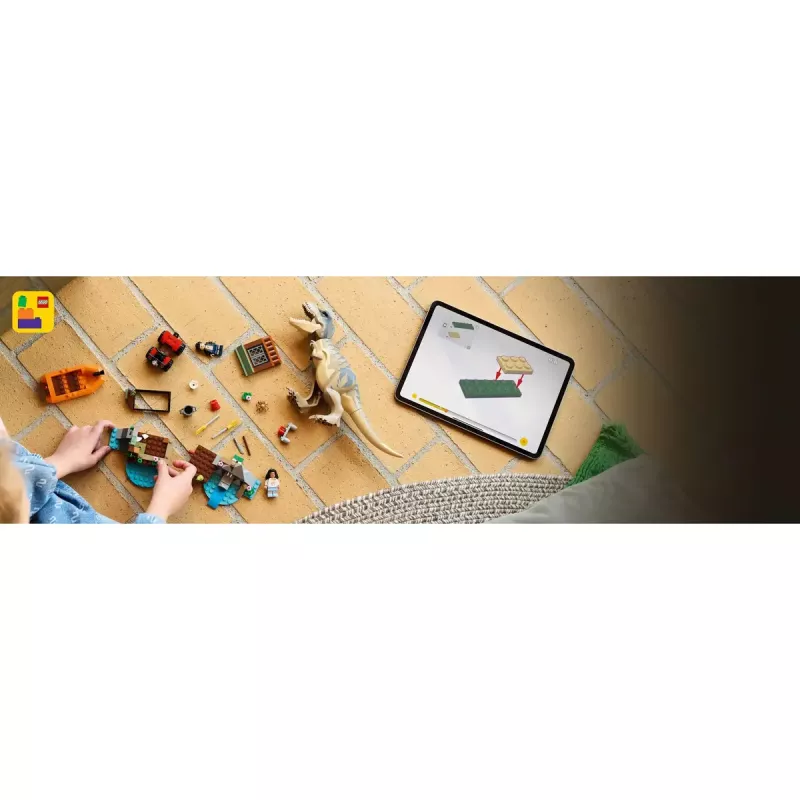 LEGO zestaw z dinozaurem T. rex River Escape 76975 — 199 elementów, 2 minifigurki, wiek 5+