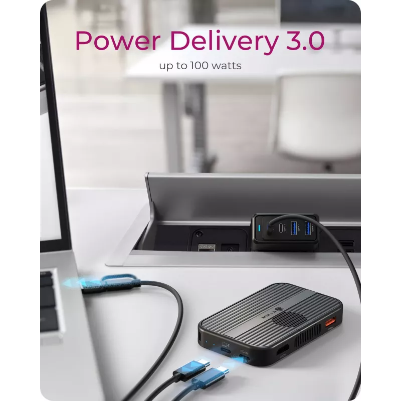 ICY BOX IB-DK4071M-CU31 USB 3.2 Gen 2 (3.1 Gen 1) Type-C Czarny