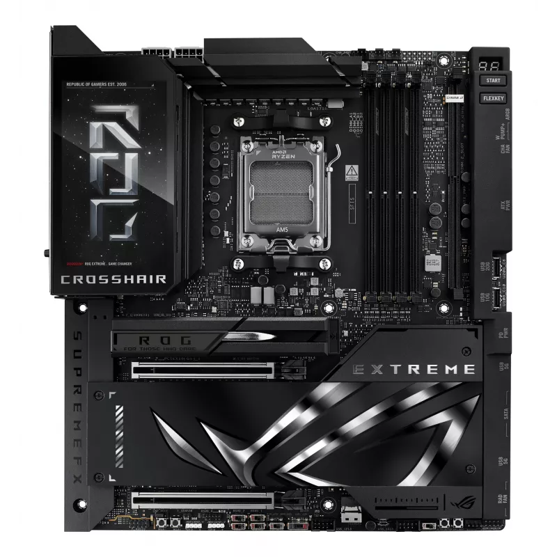 Płyta główna ASUS ROG CROSSHAIR X870E EXTREME — AMD X870E, Socket AM5, Extended ATX, DDR5, 4 DIMM, Wi‑Fi 7, 5 Gb LAN, 5x M.2