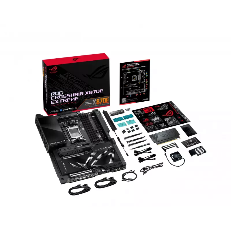 Płyta główna ASUS ROG CROSSHAIR X870E EXTREME — AMD X870E, Socket AM5, Extended ATX, DDR5, 4 DIMM, Wi‑Fi 7, 5 Gb LAN, 5x M.2