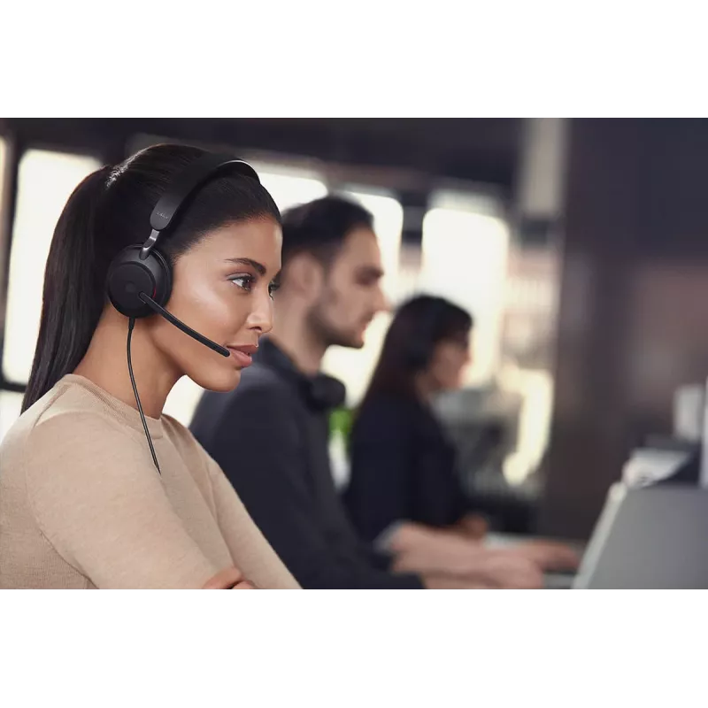 Jabra Evolve2 40 SE Zestaw słuchawkowy Przewodowe Opaska na głowę Połączenia/Muzyka USB typu C / USB typu A Czarny