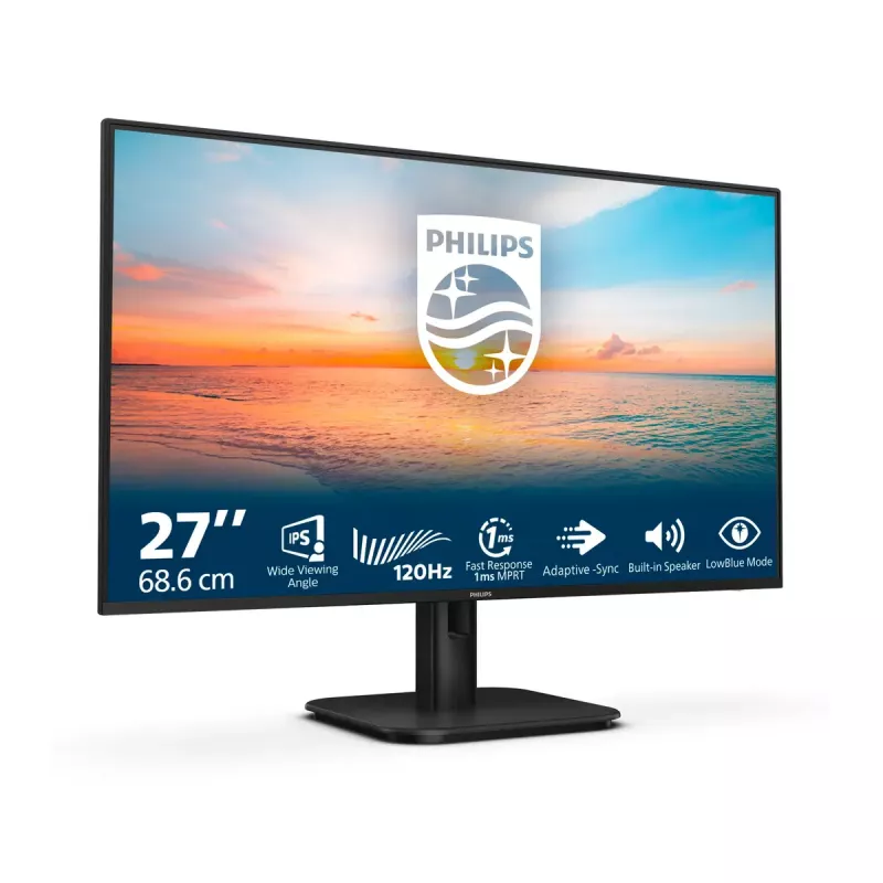 Philips 27E1N1200A/00 monitor komputerowy 68.6 cm (27 cali) 1920 x 1080 pikseli Full HD LCD Czarny