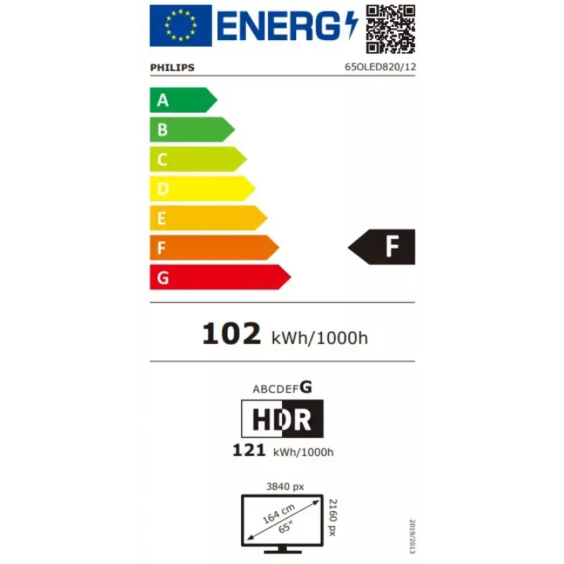 Philips 65OLED820/12 TV 165.1 cm (65 cali) 4K Ultra HD Smart TV Wi-Fi Czarny