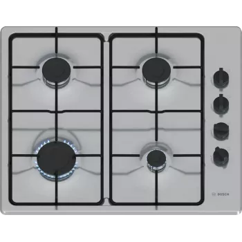 Płyta grzewcza Bosch Serie 2 PBP6B5K80 Stal nierdzewna Do zabudowy 60 cm Gaz 4 stref(y)