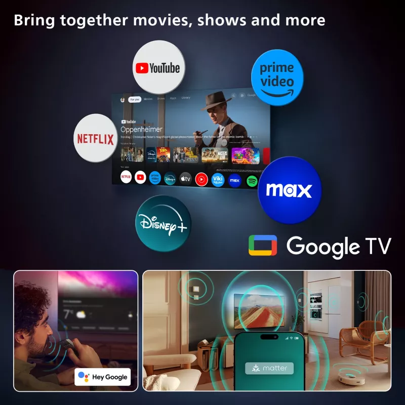 Philips 55OLED910/12 TV 139,7 cm (55 cali) 4K Ultra HD Smart TV Wi-Fi Metallic
