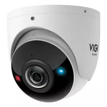 Kamera bezpieczeństwa IP TP-Link InSight S485PI zewnętrzna przewodowa kopułkowa 4K 3840×2160, obiektyw poziomy 180°, montaż naścienny, biała