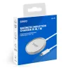 Bezprzewodowa ładowarka wewnętrzna do telefonów SAVIO LA-11, Qi 1.2, 15 W, biała, 55×55×5 mm