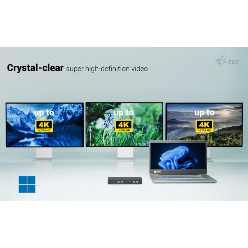 i-tec USB-C Intelligent Triple Display Docking Station + Power Delivery 100 W