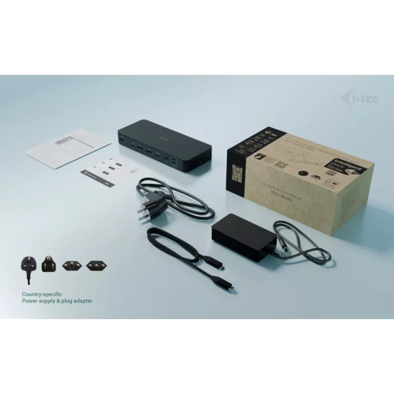 i-tec USB-C Intelligent Triple Display Docking Station + Power Delivery 100 W