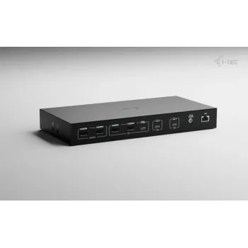 ITEC i-tec USB-C KVM Dock PRO dla trzech hostów, podwójne wideo, 2x Power Delivery (maks. 92 W), USB 3.2, 10 Gb/s, Gigabit Ethernet