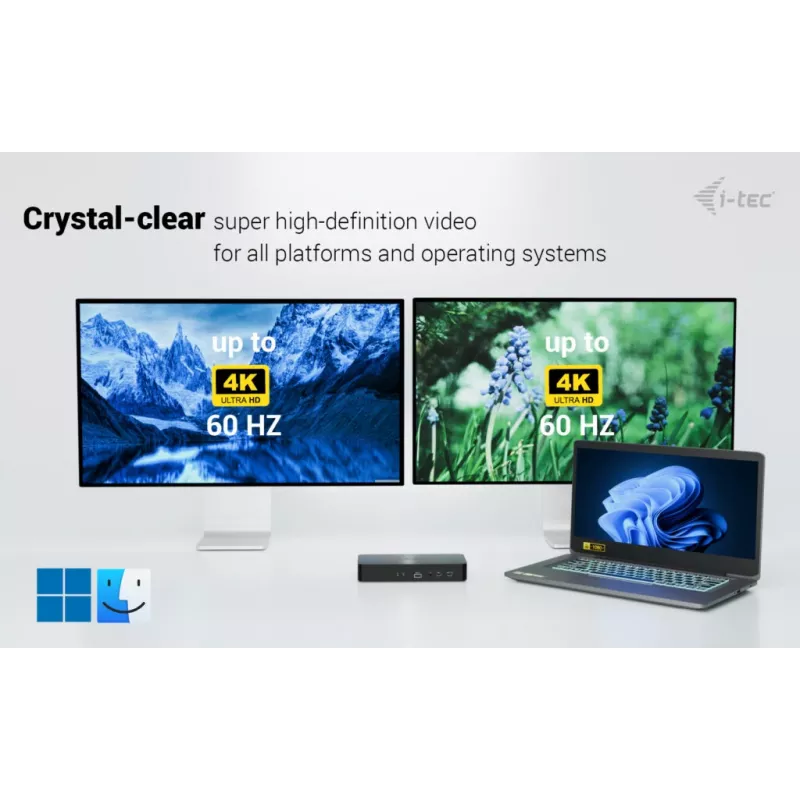 Stacja dokująca i-tec CAINTGDUAL4KDOCPD Dual Display Power Delivery 100W
