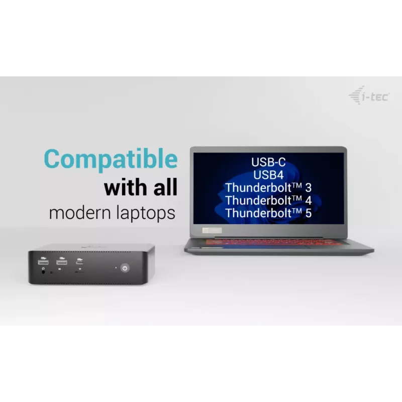i-tec Thunderbolt5 Quattro Display Stacja dokująca, 5x USB, 2.5 GLAN + Power Delivery 140W