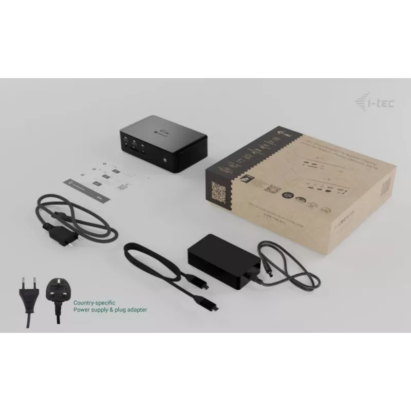 i-tec Thunderbolt5 Quattro Display Stacja dokująca, 5x USB, 2.5 GLAN + Power Delivery 140W