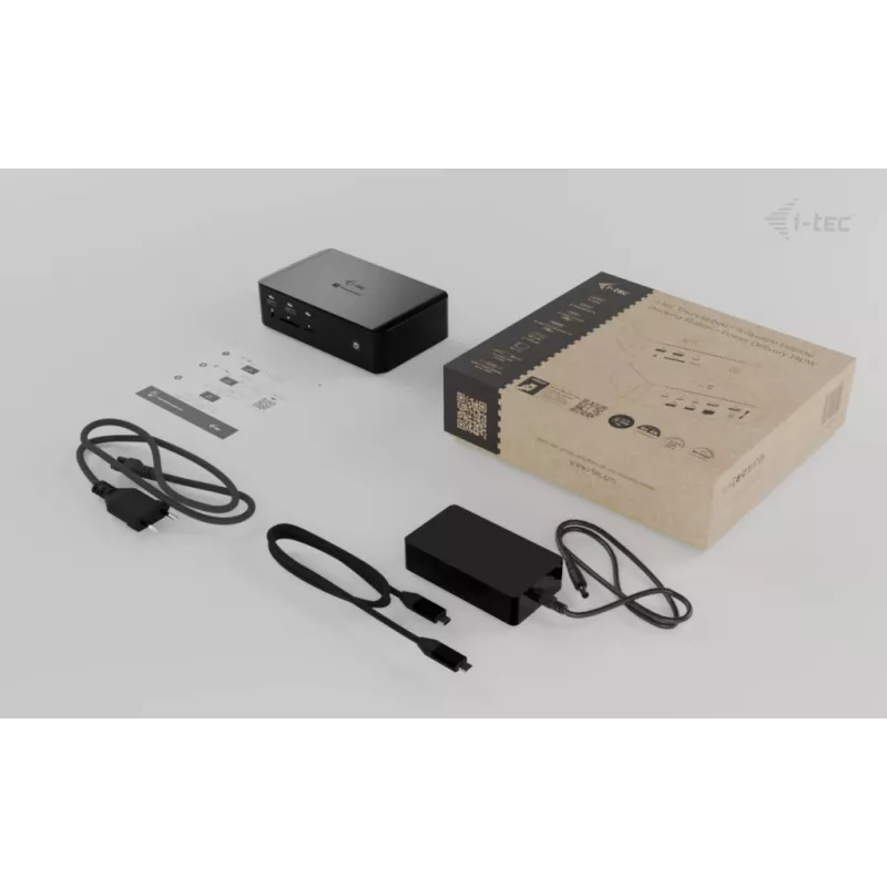 i-tec Thunderbolt5 Quattro Display Stacja dokująca, 5x USB, 2.5 GLAN + Power Delivery 140W