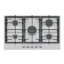 Bosch Serie 6 PCQ7A5I90 płyta grzewcza Stal nierdzewna Do zabudowy 75 cm Gaz 5 strefa(y)